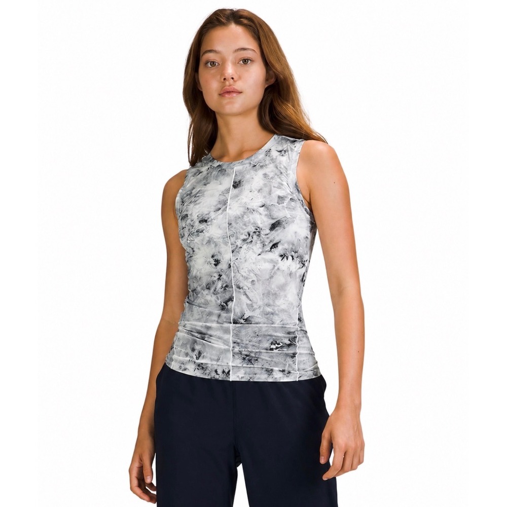 NWT Lululemon Gray Black Tie Dye Lightweight Jersey Tank Size 6